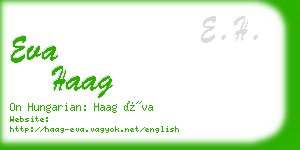 eva haag business card